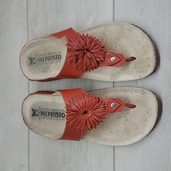 Mephisto Womens Air Relax Comfort Sandals Flip Flop shoes sz 37 US 7 - Picture 2 of 10